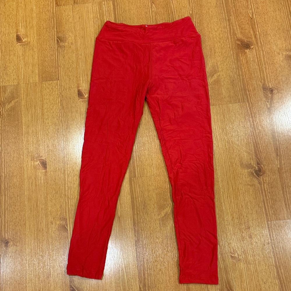 LuLaRoe Vibrant Red legging